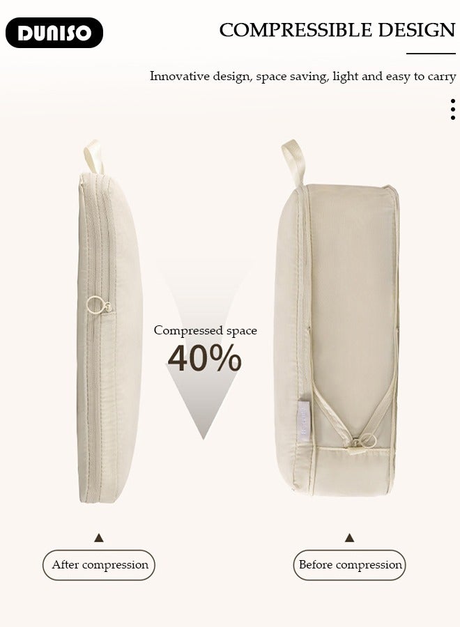 DUNISO 2pcs Space Saving Self-Compressing Organizer Extra Large Space Saving Storage Bags Self Compression Bags Packing Cubes Compression Travel Organizer, Expandable Travel Packing Pouches - Image 3