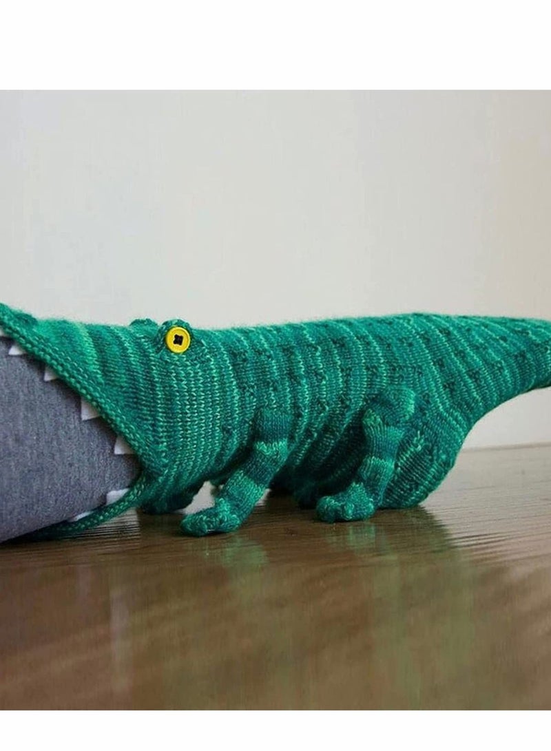 SYOSI Socks 3D Crocodile Socks Funny Animal Socks for Women Summer Air-Conditioning Socks Knit Crocodile Floor Socks Shark Socks Unique Winter Home Warm Soft Socks Sweat Absorption Deodorization Unisex - Image 4