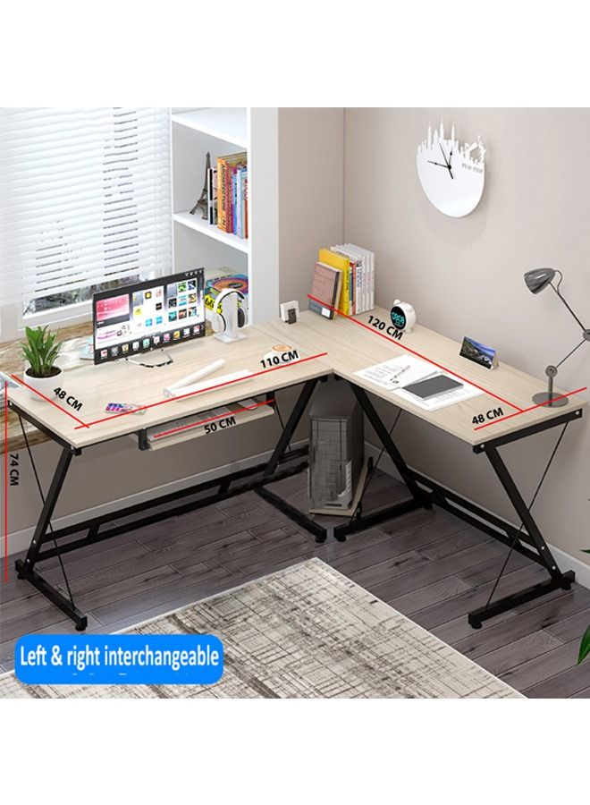NKX Z Shaped Computer Home Office Desk And Sturdy Writing Workstation  - Image 4
