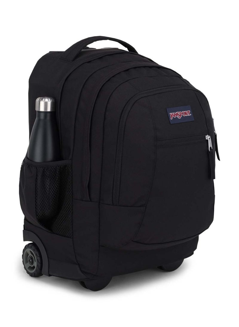 JANSPORT Driver 8 Trolley Backpack With Padded Shoulders, Water Bottle Pocket, 36L, 2.0kg,15Inch- Black  - Image 3