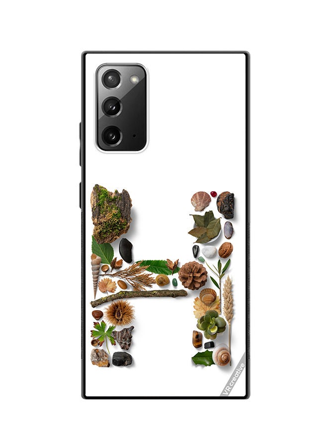 VR CREATIVE Protective Case Cover For Samsung Galaxy Note20 5G Alphabet H Design Multicolour - Image 1