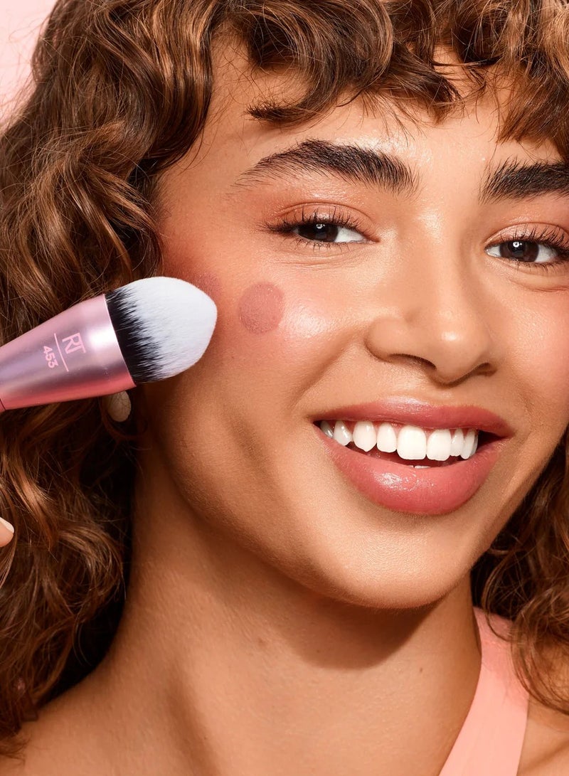 REAL TECHNIQUES Power Pigment Blush Makeup Brush Pink - Image 4