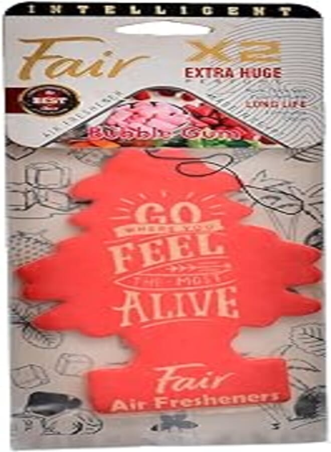 Fair ND085 Hanging Car Air Freshner, Bubble Gum Scent With Perfect Design, Premium And Eco-Friendly Material - Multi Colour
