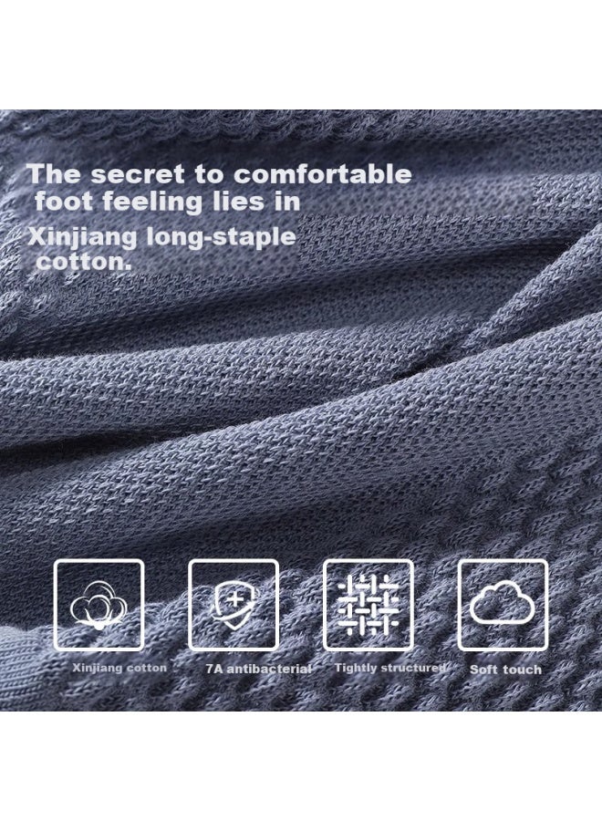 LANG SHA Langsha Men's Spring And Summer Mid-tube Mesh Socks Pure Cotton Antibacterial Thin Cotton Socks Sweat-absorbent Breathable Men's Cotton Socks 6 Pairs Pack - Image 2