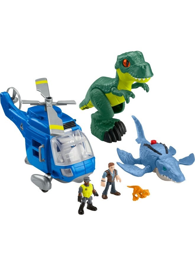 JURASSIC WORLD Fisher-Price Imaginext Jurassic World Dinosaur Toys, Dino Chopper with 3 Dinosaurs and Owen Grady Figure for Preschool Kids Ages 3+ Years - Image 1