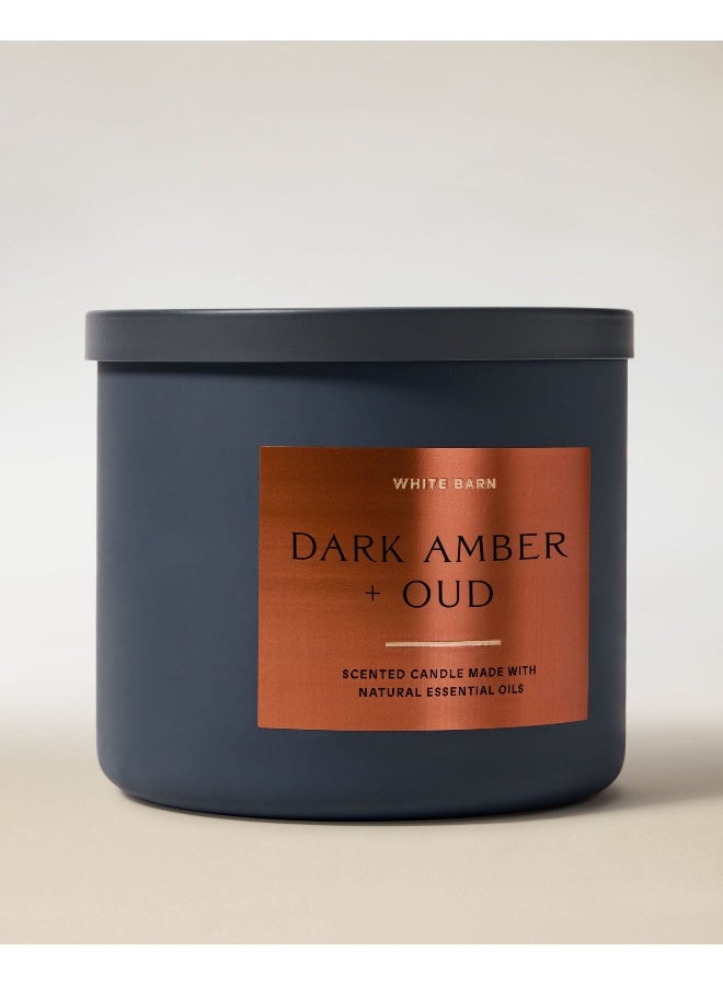Bath & Body Works Dark Amber & Oud 3-Wick Candle - Image 2