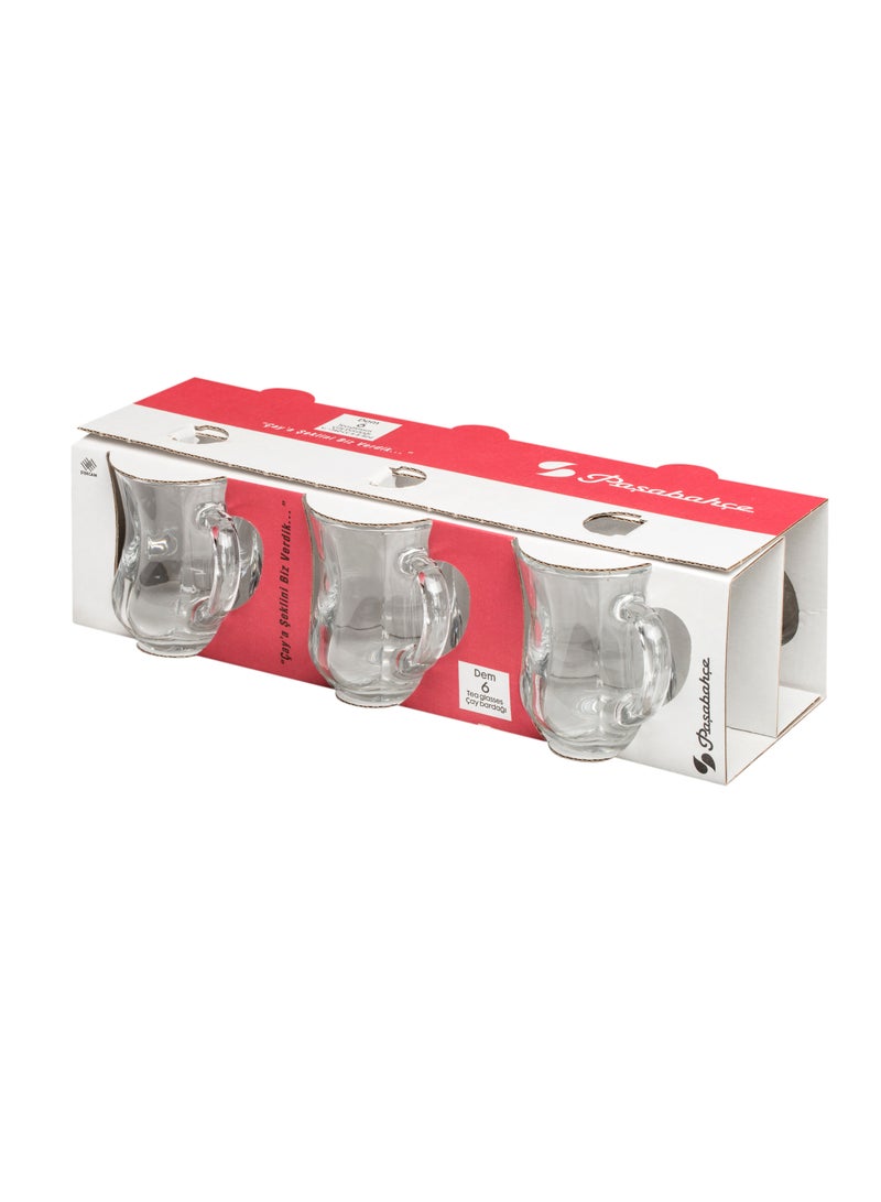 Pasabahce 6-Piece Dem Tea Glass 140 ml Clear - Image 2