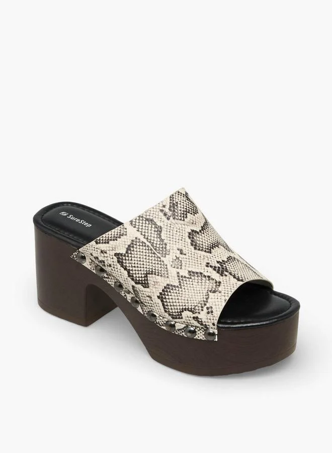 شور ستيب Women Stud Embellished Platform Heel Sandals