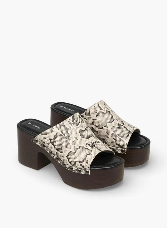 Surestep MULTICOLOUR Women Stud Embellished Platform Heel Sandals for Women | Best Price UAE