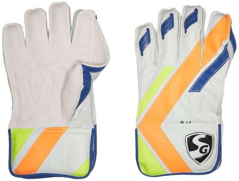 SG W.K. Gloves SG R 17 Leather Wicket Keeping Gloves, Adult (Multi-Color) - Image 2