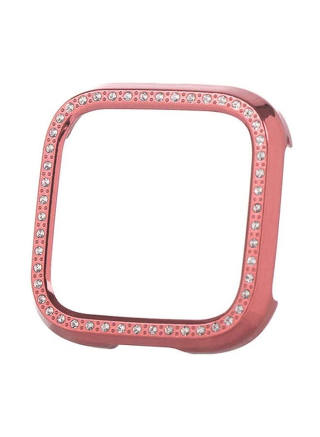NIBEMINENT Super Luxurious Bling Crystal Protective Case Cover For Fitbit Versa 2 Pink