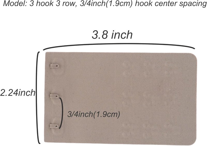SAMGU Store Women's Bra Extenders 2 Hook / 3 Hook / 4 Hook / 5 Hook / 6 Hook, Soft Stretchy Back Bra Extension Strap - Image 4
