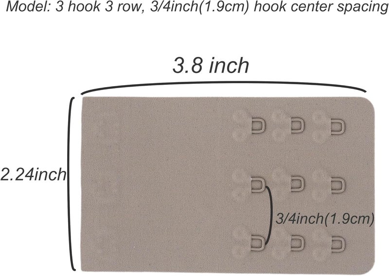 SAMGU Store Women's Bra Extenders 2 Hook / 3 Hook / 4 Hook / 5 Hook / 6 Hook, Soft Stretchy Back Bra Extension Strap - Image 3