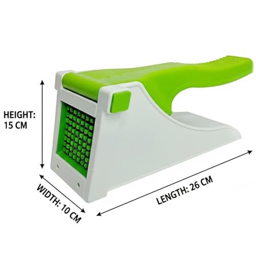 KBS Vegetable Cutter Chopper French Fry Potato Chips Maker Fruit Slicer Potato, Onion, Carrot, Salad Multipurpose Use Kitchen Tool Accessories Unbreakable Plastic Body Stainless Steel Blade - Image 2