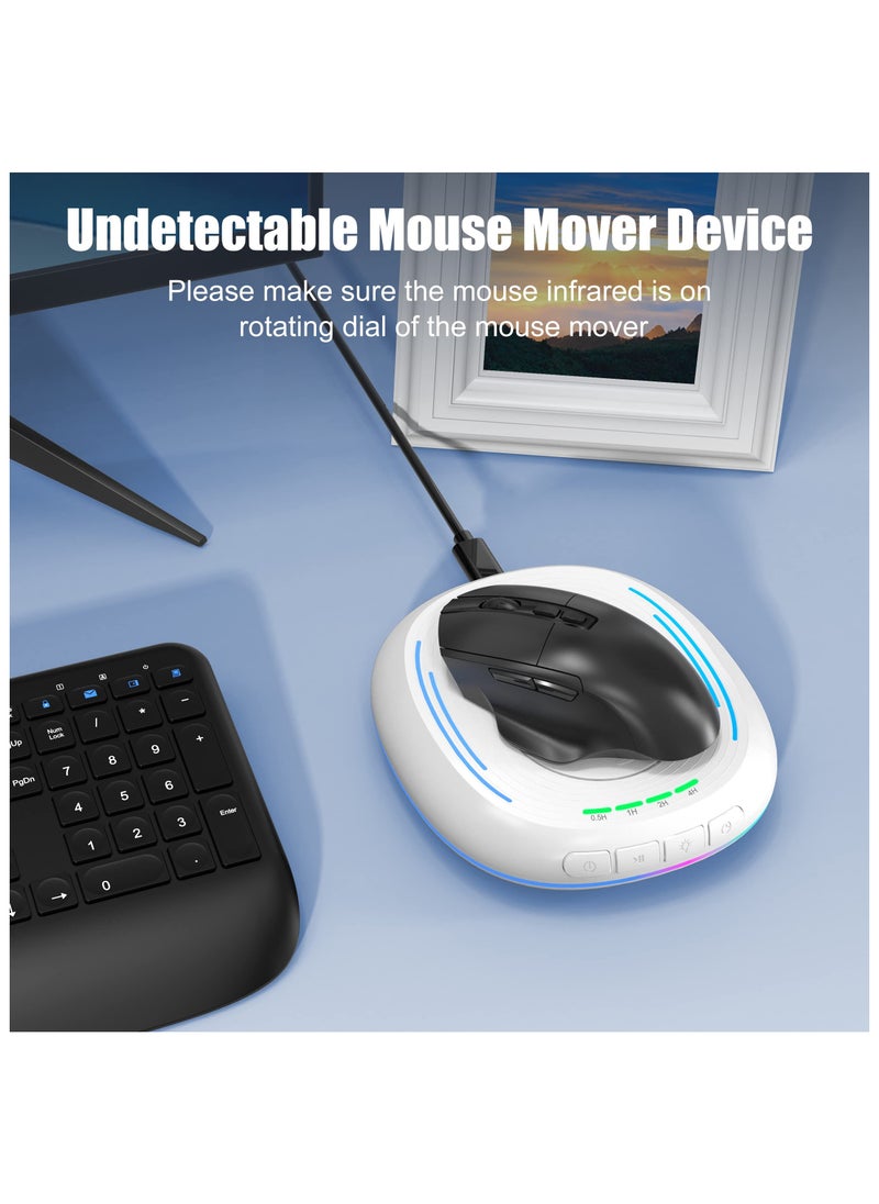 SYOSI - Mouse Jiggler, Undetectable Mouse Mover Device with Timer, ON/Off Switch, Breathing Light Simulate Physical Automatically Mouse Movement, Mouse Wiggler for Prevent Computer Laptop Screen Sleep - Image 1