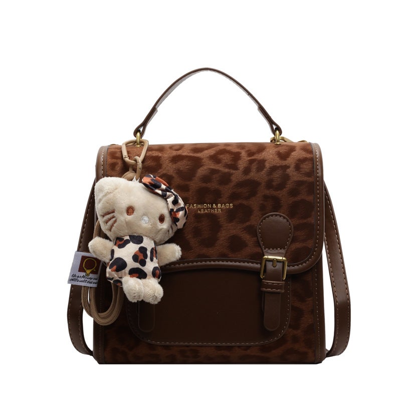Super Fire Leopard Print Casual Backpack Women'S Fashionable Large Capacity Hand Shoulder Crossbody Bag - Image 1
