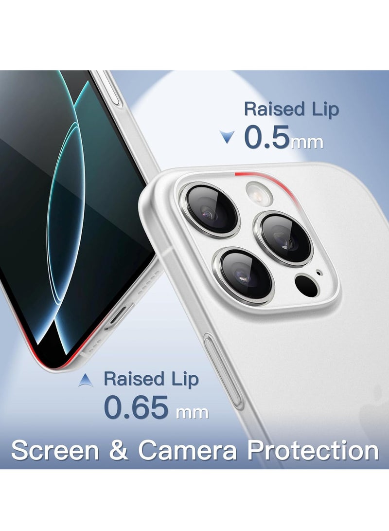 حافظة جديدة فائقة النحافة 0.35 مم لجهاز iPhone 16 Pro Max (6.9 بوصة) – تشطيب غير لامع خفيف الوزن، حماية كاملة لعدسة الكاميرا، غلاف صلب بسيط (شفاف غير لامع) - Image 4