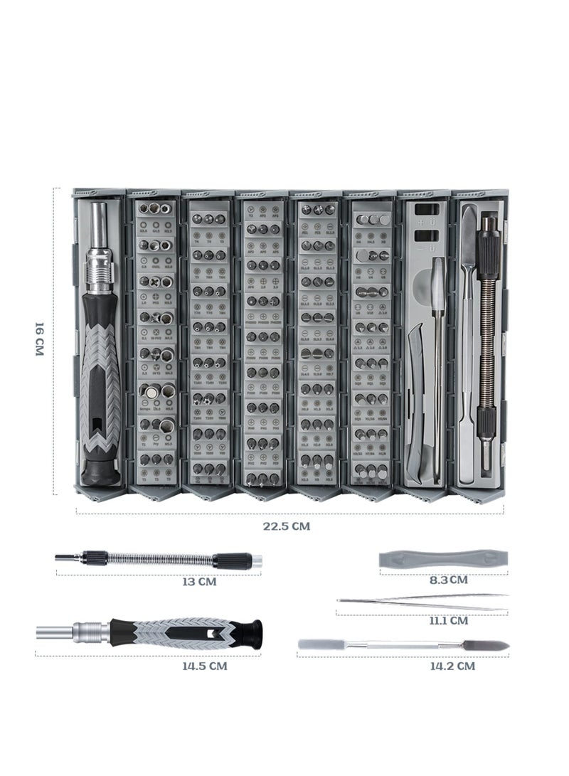 SOLARAE 126 in 1 Precision Screwdriver Set Magnetic Driver Kit with Flexible Shaft Electronics Repair Tool Kit for Mobile Phone Watch Computer Camera - Image 2