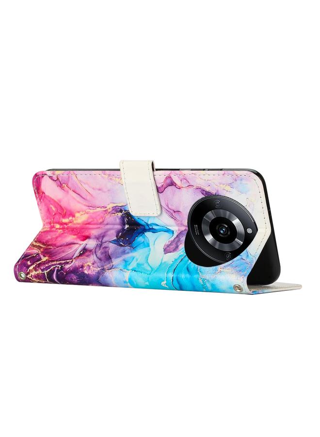 اس-توب جراب هاتف جلدي بنمط رخامي مطلي لهاتف Realme 11 Pro/11 Pro+ - Image 3