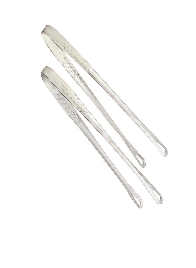 CXMTECH 2PCS Korean Japanese Grill Frying Steak Tongs BBQ Kitchen Food Tweezers Stainless Steel Cooking Tools Portioning Tong For Salad Fish Buffet Meat Holders - Image 1