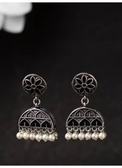 VOYLLA Rangabati Floral Faux Pearls Earrings  - Image 1