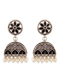 VOYLLA Rangabati Floral Faux Pearls Earrings  - Image 2