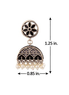 VOYLLA Rangabati Floral Faux Pearls Earrings  - Image 4
