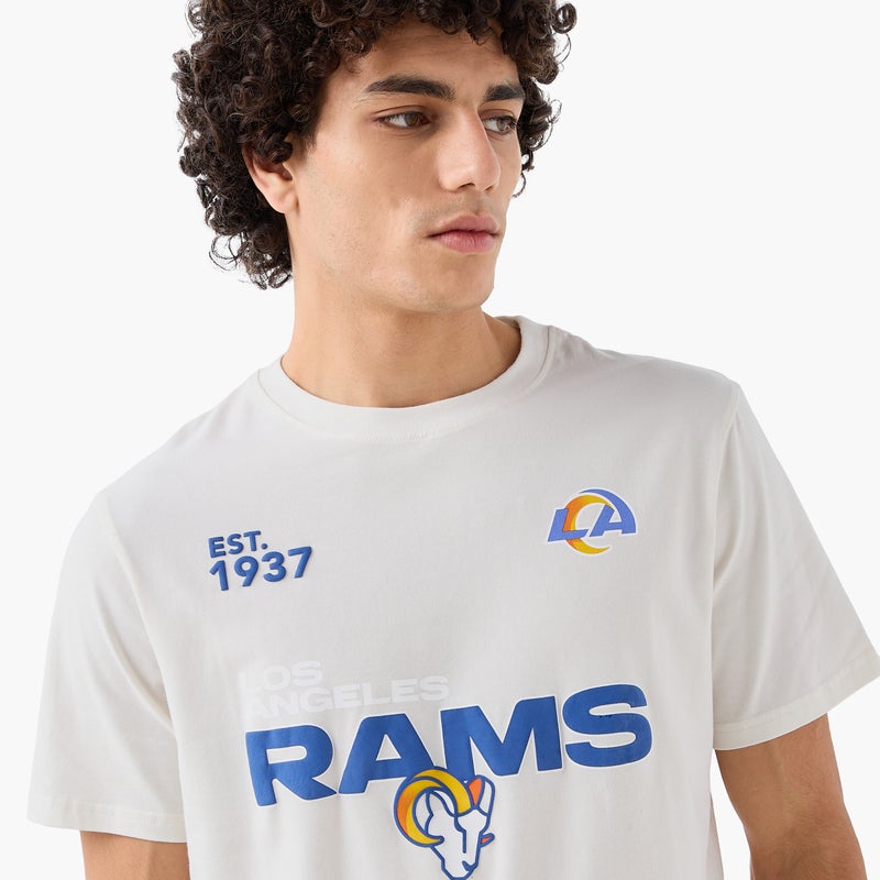 SP Characters Men's Regular Fit Crew Neck Short Sleeves Los Angeles Rams Print T-shirt - Image 4