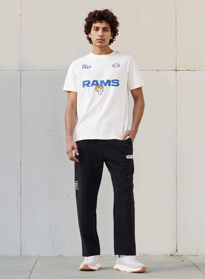 SP Characters Men's Regular Fit Crew Neck Short Sleeves Los Angeles Rams Print T-shirt - Image 2