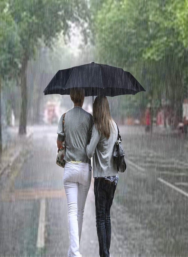 FLUZOV Compact Travel Umbrella Windproof Collapsible 10 Ribs Auto Open & Close Folding Small Umbrella - Image 4