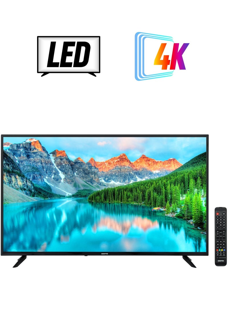 GEEPAS - 50" Smart Ultra HD LED TV With 4K Resolution, Android 14 , Frameless Design, HQ Sound / Multiple HDMI & USB Ports, Progressive Scan, Full Color Optimizer / Smart Features with Netflix, YouTube, and More - Image 1
