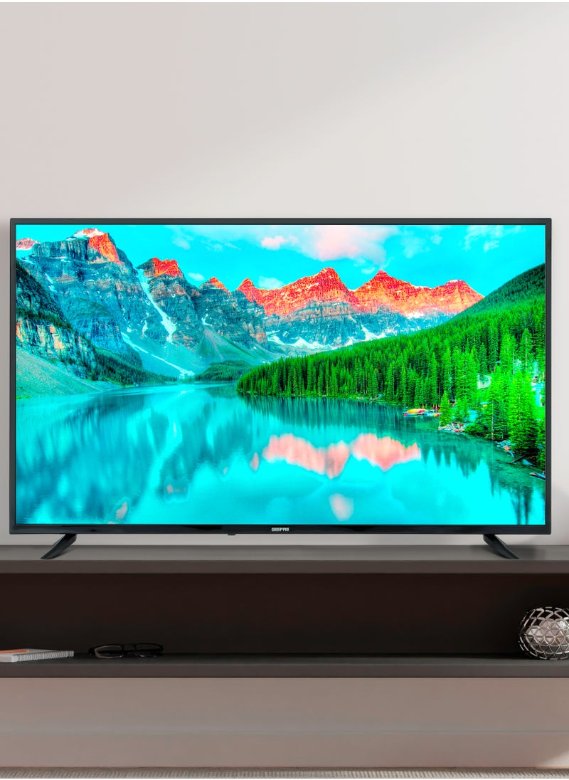 GEEPAS - 50" Smart Ultra HD LED TV With 4K Resolution, Android 14 , Frameless Design, HQ Sound / Multiple HDMI & USB Ports, Progressive Scan, Full Color Optimizer / Smart Features with Netflix, YouTube, and More - Image 1