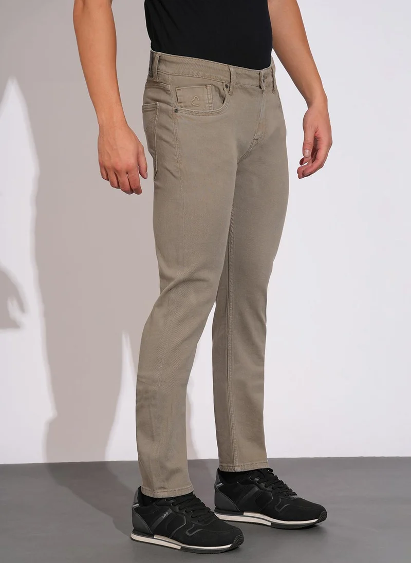 بيينغ هيومان Men Super Straight Fit Mid-Rise Stretchable Jeans