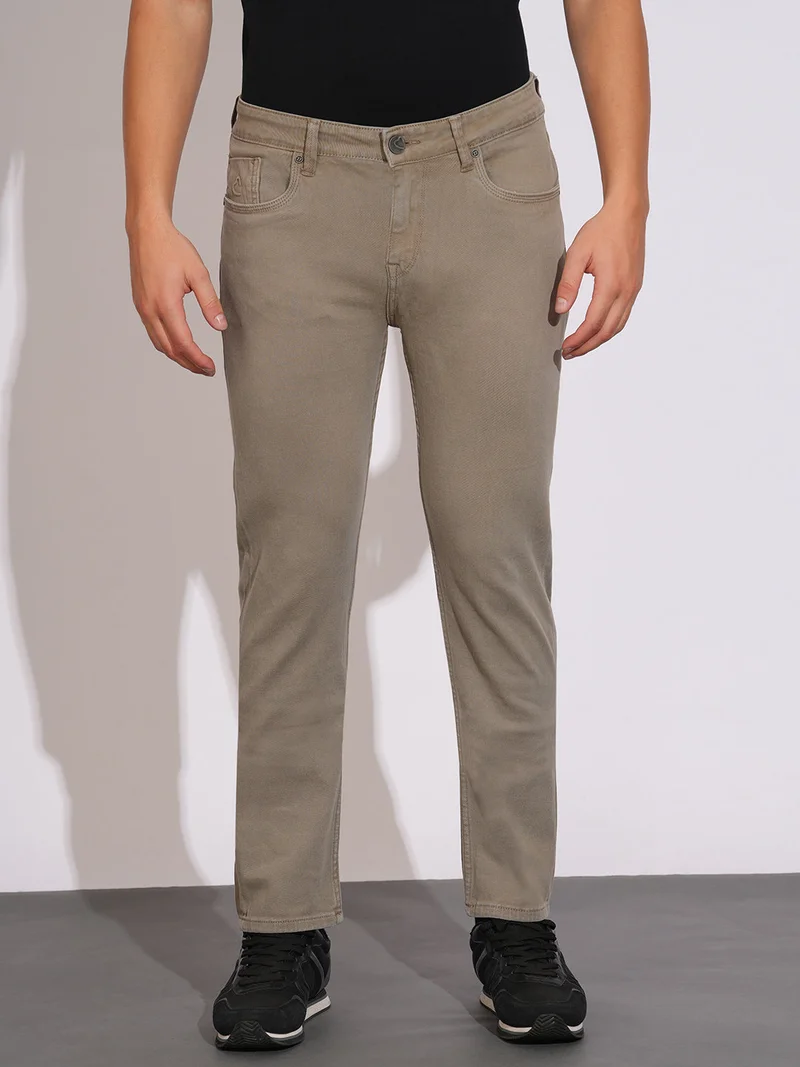 Being Human Men Super Straight Fit Mid-Rise Stretchable Jeans
