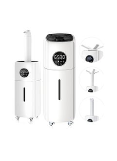 ET-LIFE 21L 3-Speeds Humidifier for Larger Room Humidifier, Auto Shut-Off Cool Mist Top Fill Humidifier with 360° Dual Nozzle 110W BE-J001 White  - Image 1