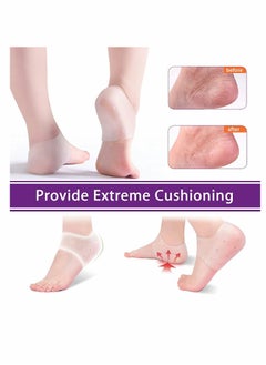 KASTWAVE Heel Protectors 2 Pairs Gel Heel Pads Cushion  - Image 2