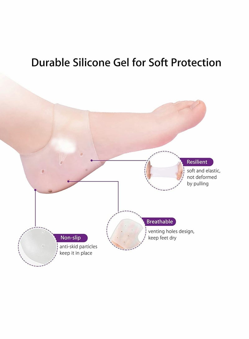 KASTWAVE Heel Protectors 2 Pairs Gel Heel Pads Cushion  - Image 4