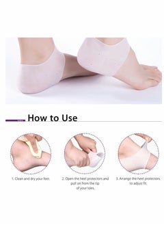 KASTWAVE Heel Protectors 2 Pairs Gel Heel Pads Cushion  - Image 5