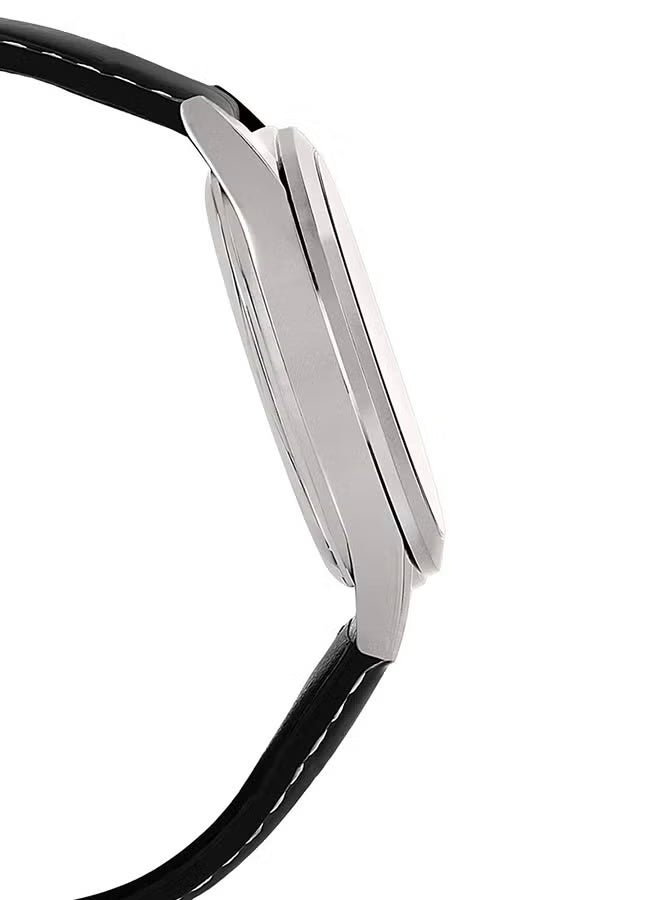 كاسيو ساعة كاسيو MTP-1381L-1AVDF للرجال بسوار جلدي - مينا أسود، حركة كوارتز تناظرية، عرض اليوم والتاريخ، هيكل من الفولاذ المقاوم للصدأ، مقاومة للماء، ساعة يد كلاسيكية عملية وغير رسمية - Image 3