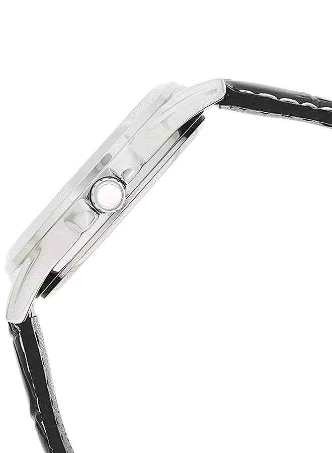 كاسيو ساعة كاسيو MTP-1381L-1AVDF للرجال بسوار جلدي - مينا أسود، حركة كوارتز تناظرية، عرض اليوم والتاريخ، هيكل من الفولاذ المقاوم للصدأ، مقاومة للماء، ساعة يد كلاسيكية عملية وغير رسمية - Image 2