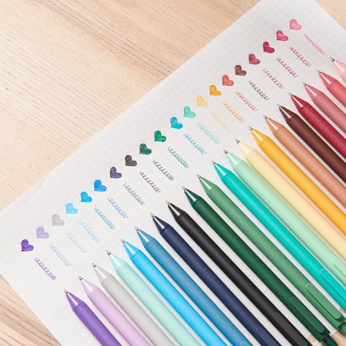 Kaco PURE Colored Gel Pens, 30 Pieces Assorted Color Ink 0.5 mm Fine Point Aesthetic Pens for Journaling Cute Stationery Office Supplies (30 Color Ink Assorted) - Image 2