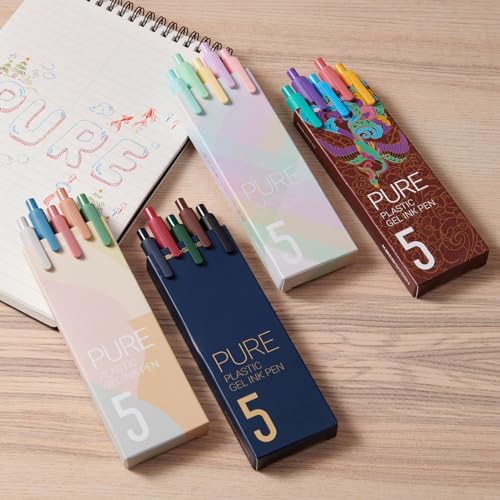 Kaco PURE Colored Gel Pens, 30 Pieces Assorted Color Ink 0.5 mm Fine Point Aesthetic Pens for Journaling Cute Stationery Office Supplies (30 Color Ink Assorted) - Image 3