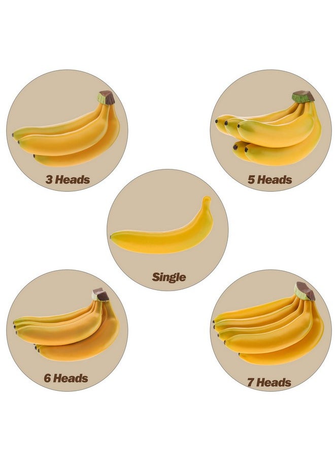 Gresorth Gresorth Simulation Artificial Fake Banana Fruit Bunch Realistic Lifelike Decoration Festival Home Cabinet Kitchen Wedding Party Photography - 3 Heads  - Image 5