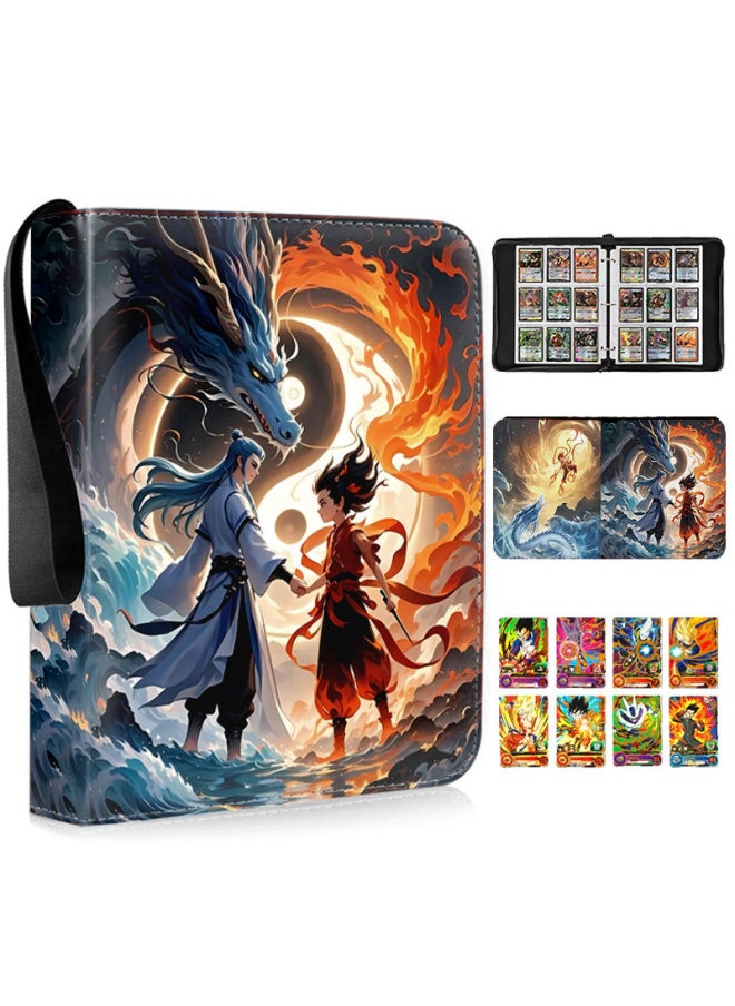 Generic - Which Card Book Ao Bing 4 9 Gong Ge Collection Book Magic Boy Naohai Surrounding Card Collection Loose-leaf Collection Card Book-Specifications:9-frame Inner Pages (50 Sheets)-Color:4 Grids, 50 Pages (400 Card Slots) - Image 1