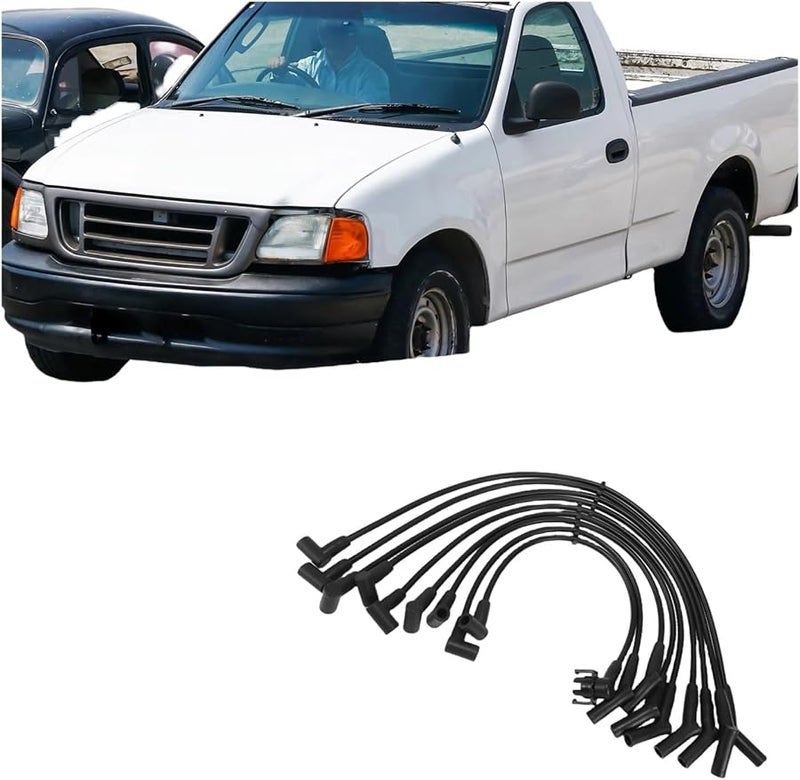 Ford F150 V8 5.0L مجموعة كابلات ملف الإشعال 9 قطع متوافقة مع No F4PZ12259D - Image 3