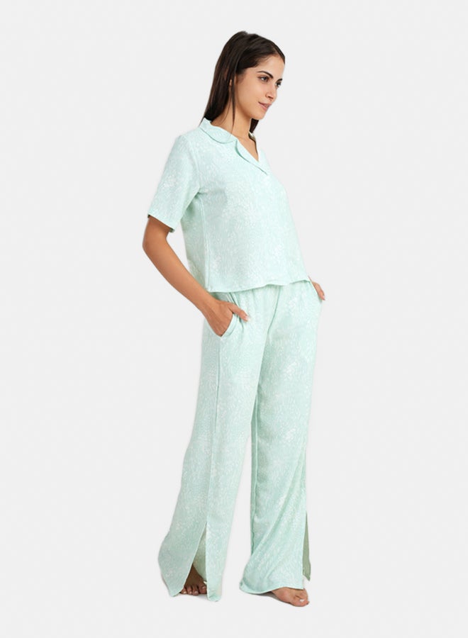 Carina Aqua Self Pattern Pyjama Pants - Image 5