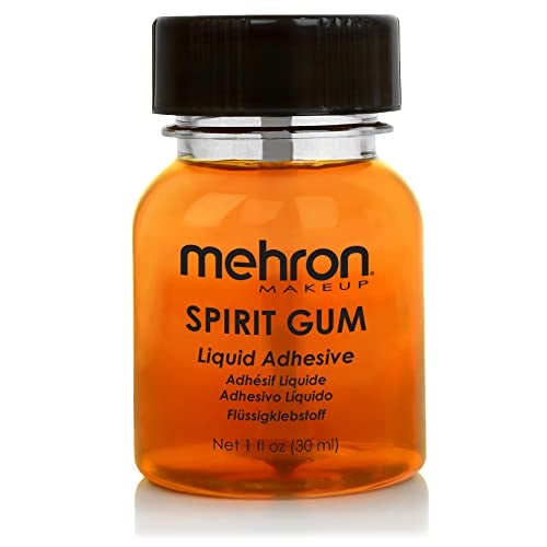 Mehron Makeup Spirit Gum Spirit Gum Adhesive Special FX Cosplay Halloween Stage Performance Makeup Professional Cosmetic Glue Adhesive for Face Skin Body 1 oz Made in the USA - Image 1