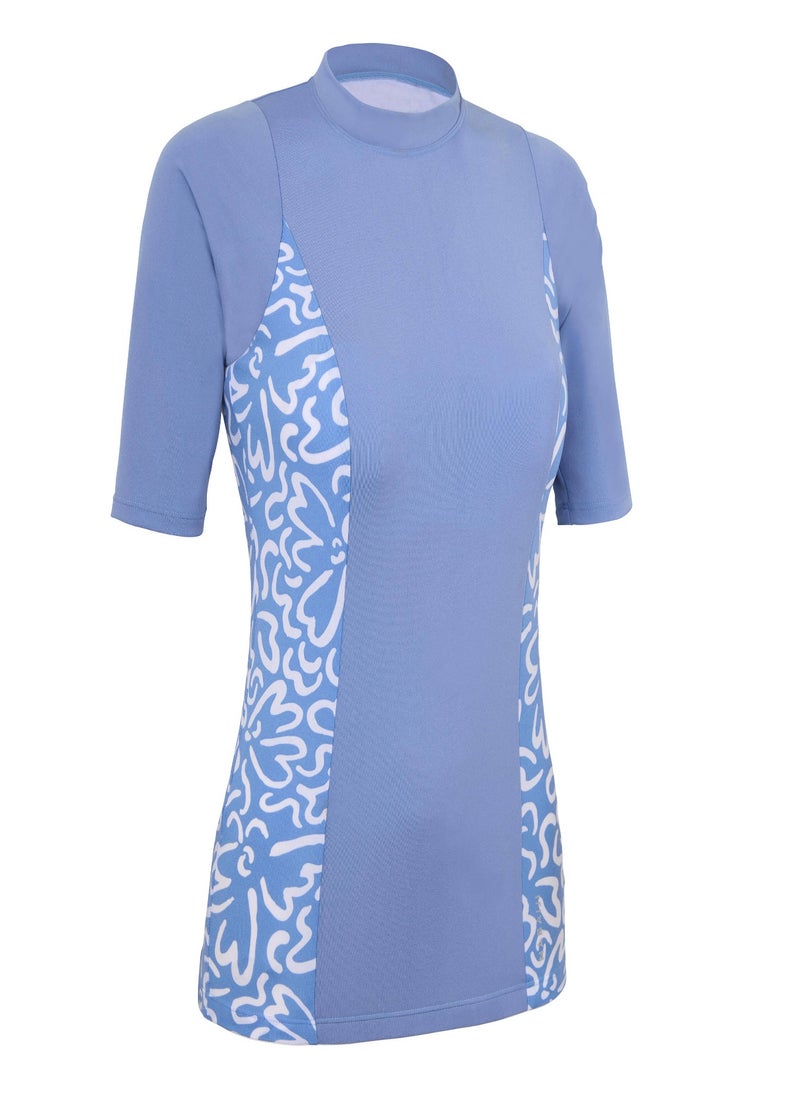 NABAIJI NABAIJI by DECATHLON, Women's Swimming Top Una Soft & Stretchable Purple  - Image 1