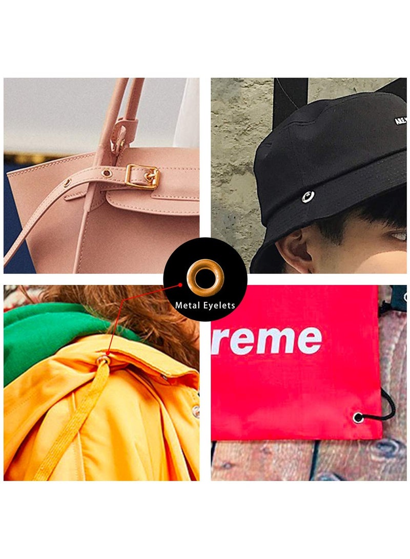 GNAFOTU Eyelet Punch Kit,400 Sets 5mm Grommets Eyelets Kit,with 3 Grommets Setting,for Fabric Leather Shoes Bag Canvas Belt DIY Crafts - Image 5