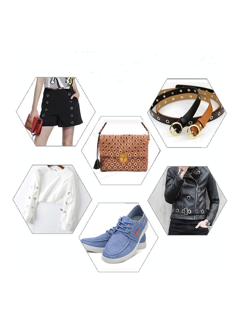 GNAFOTU Eyelet Punch Kit,400 Sets 5mm Grommets Eyelets Kit,with 3 Grommets Setting,for Fabric Leather Shoes Bag Canvas Belt DIY Crafts - Image 2